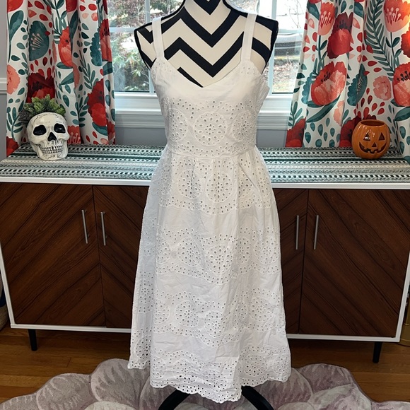 Modcloth Louche Caught My Eyelet Cotton Summer Sundress - Picture 6 of 16